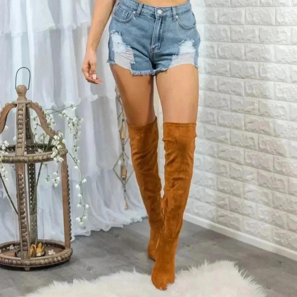 Pointed toe knee high boots - Picture 1 of 5